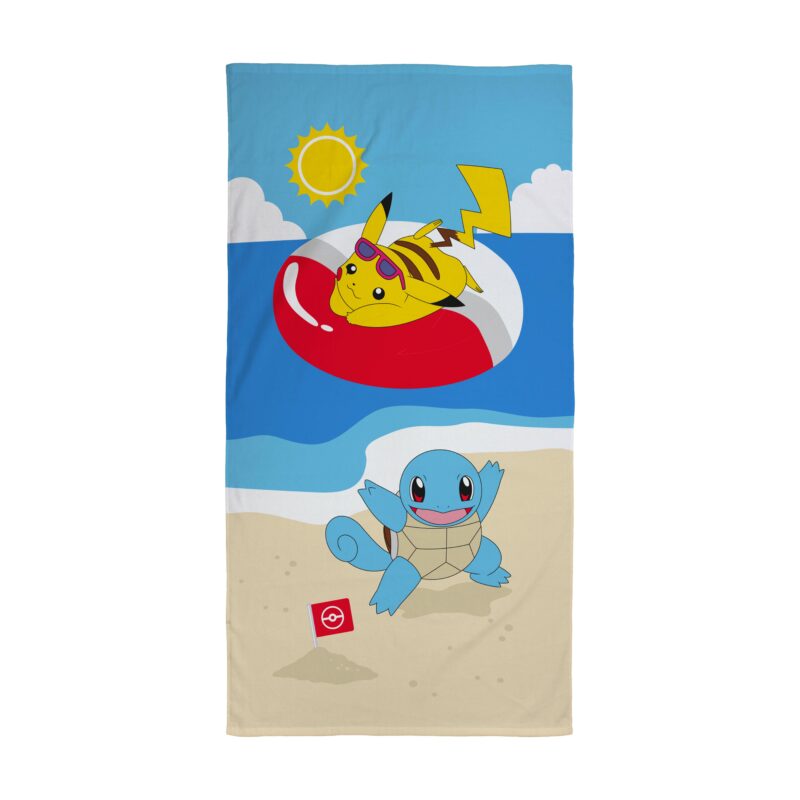 Ręcznik plażowy 70x140 Pokemon na plaży Halantex