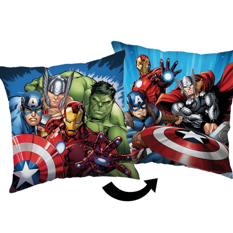 Poduszka dziecięca 40x40 Avengers kolorowa JF24