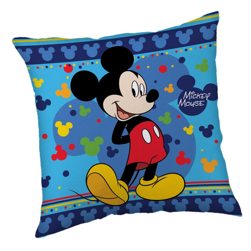 Poduszka dziecięca 40x40 Myszka Miki Mickey niebieska JF24